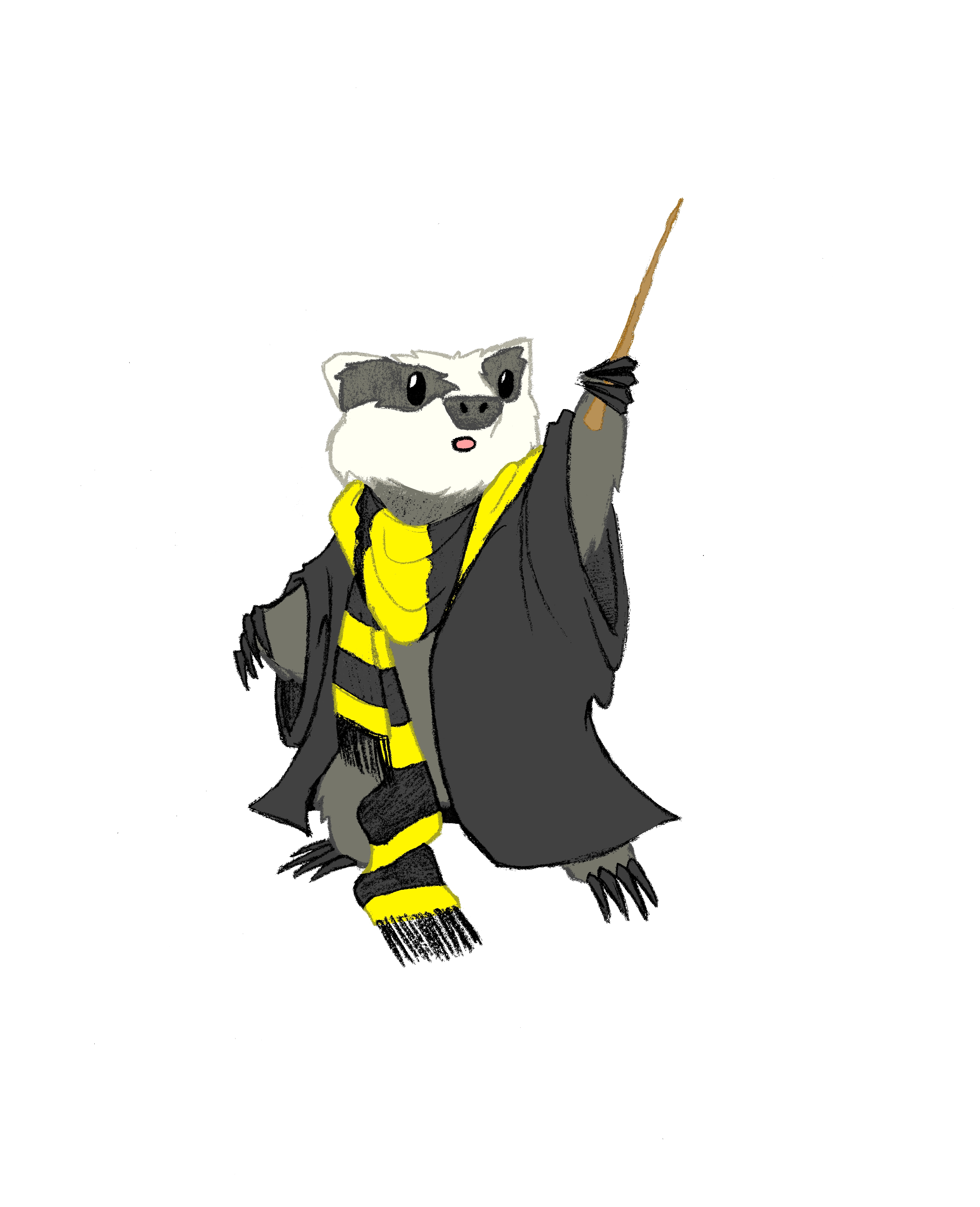 Hufflepuff Badger (Color Lines)